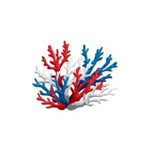 Red White and Blue Coral